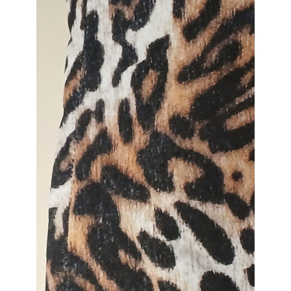AG Adriano Goldschmied Pant Sz 25 Quinne Crop High-rise Kick Flare Leopard Print - Picture 10 of 16